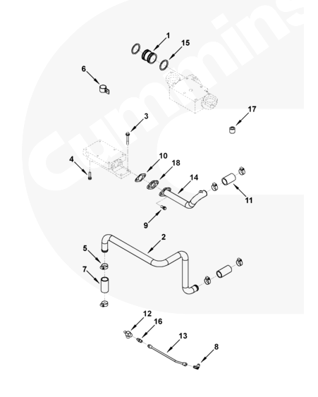 供应重庆康明斯K19发动机软管/3818271