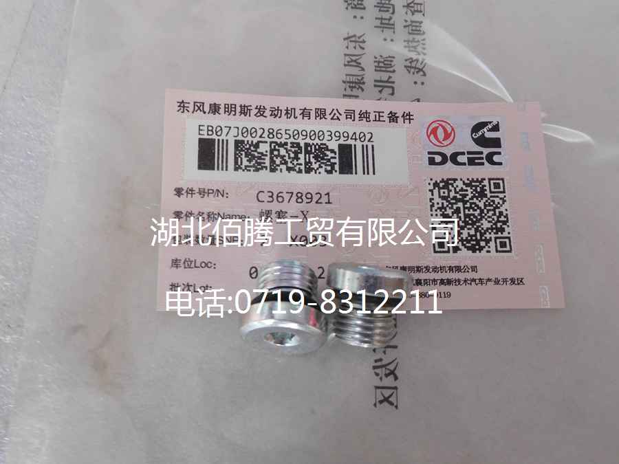 发动机T型螺塞3678921